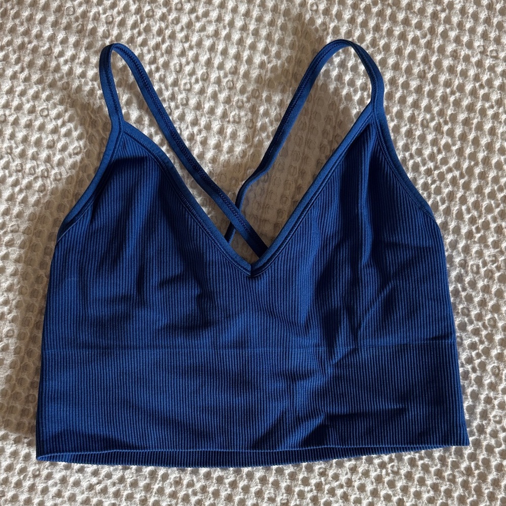 DSG Navy Ribbed V-Neck Bralette